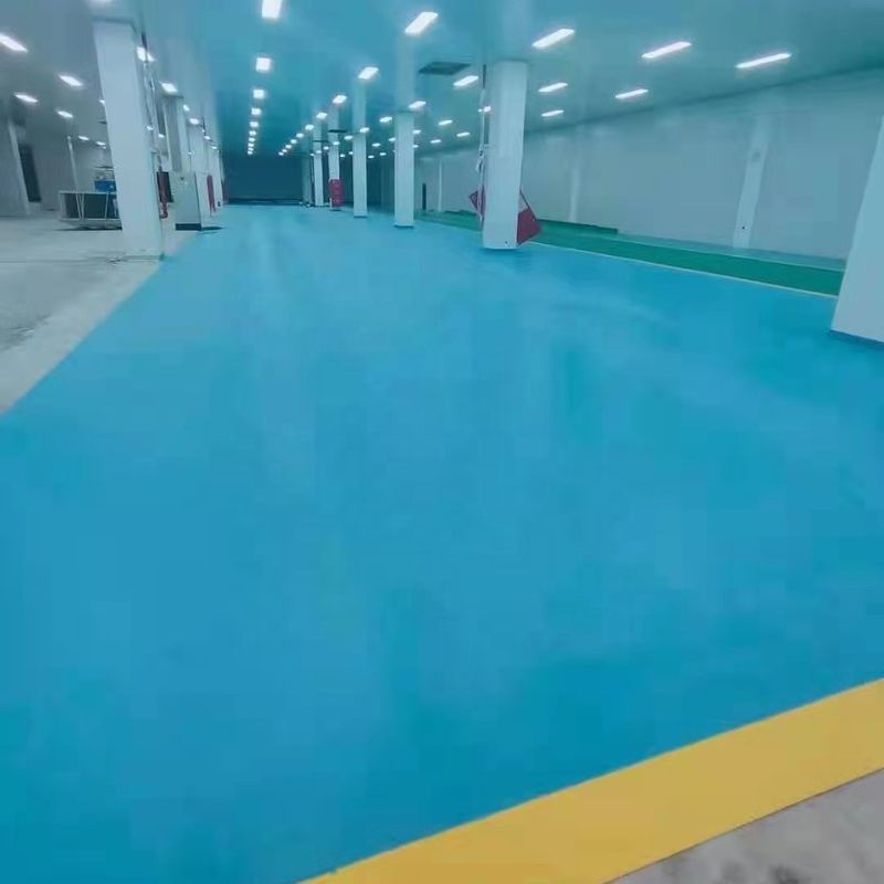 پوشش کف کارگاه PVC 1.4mm کارگاه کف وینیل آبی سبز