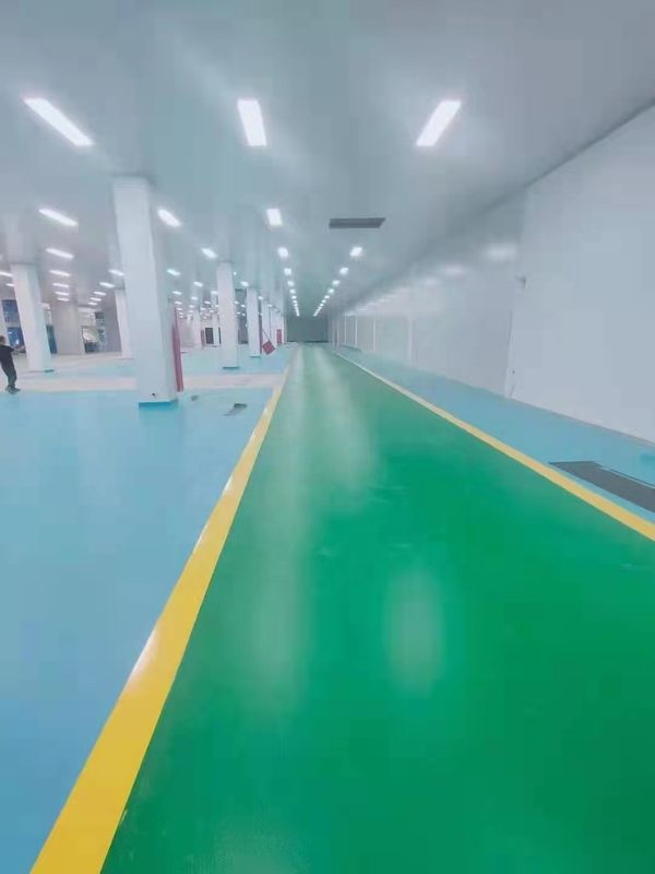 پوشش کف کارگاه PVC 1.4mm کارگاه کف وینیل آبی سبز