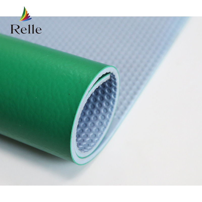 کف زمین ضد لغزش PVC وینیل زمین بدمینتون با چسب نصب شده توسط Enlio