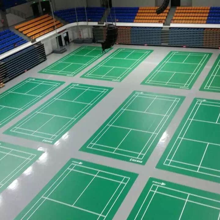 لوازم جانبی کف ارائه شده رله PVC وینیل کفپوش رول برای دادگاه بدمینتون داخلی
