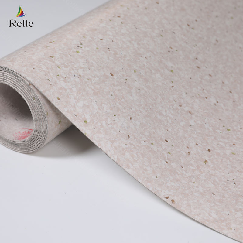 2mm ضخامت مواد PVC خشک پشت پلاستیک وینیل کف رول برای داخلی در بالا ساختمان
