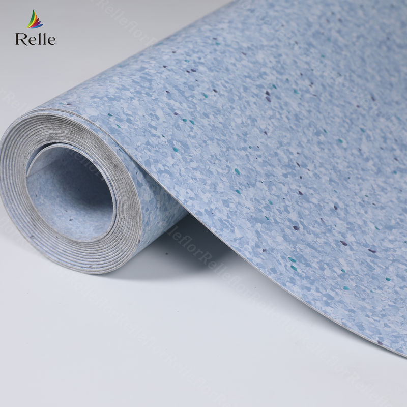 2mm ضخامت مواد PVC خشک پشت پلاستیک وینیل کف رول برای داخلی در بالا ساختمان