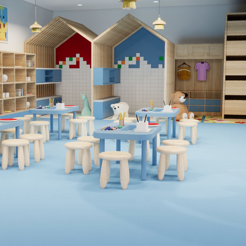 SPC PVC Vinyl Tiles سنگ پودر هسته برای ثبات و مقاومت در برابر پوشیدن لایه بالایی