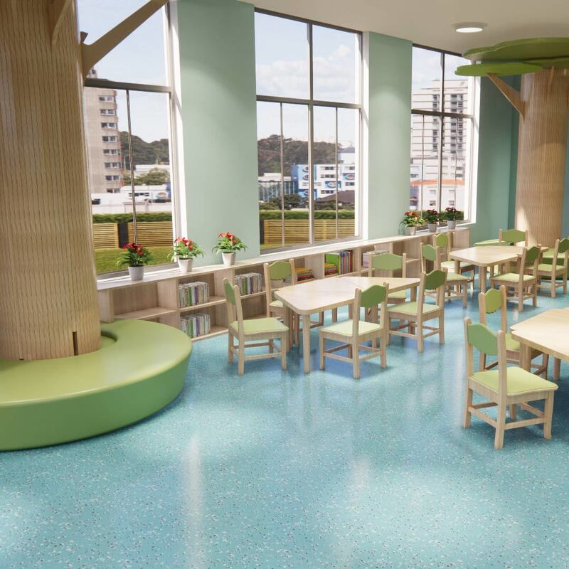 مرکز آموزش اولیه Relle کفپوش ضد لغزش کربورندوم R11 (نسخه پیش دبستانی ضد خراش)