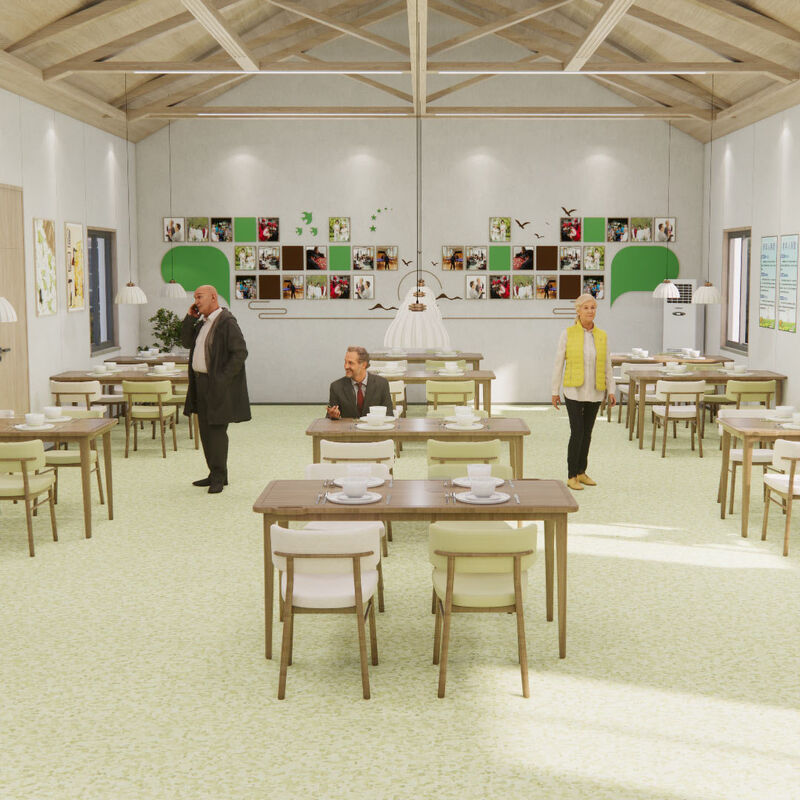 کفپوش همگن مقاوم در برابر ضربه با سطح ضد خش برای اتاق‌های بیماران آسایشگاه سالمندان