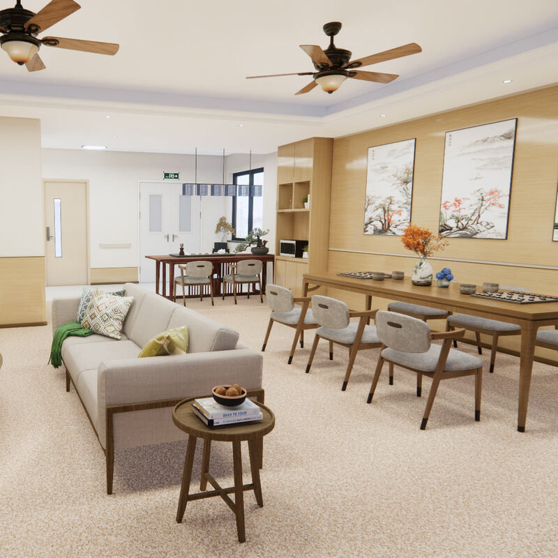 کفپوش همگن مقاوم در برابر ضربه با سطح ضد خش برای اتاق‌های بیماران آسایشگاه سالمندان