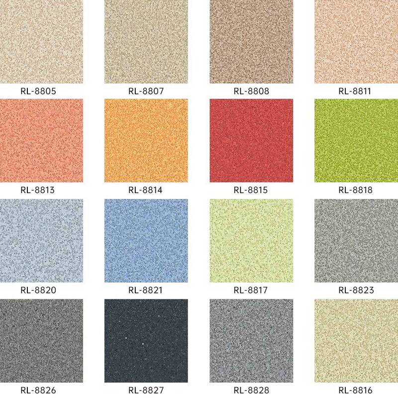 کفپوش همگن مقاوم در برابر ضربه با سطح ضد خش برای اتاق‌های بیماران آسایشگاه سالمندان