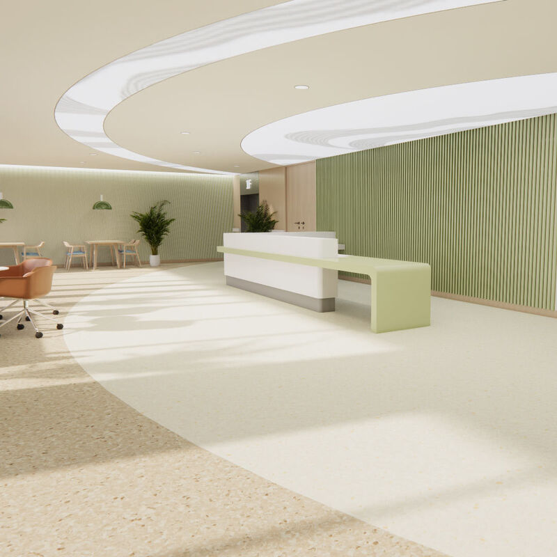 کفپوش های وینیلی یکسانی و بدون درز مقاوم در برابر مواد شیمیایی که برای نیاز های خانگی خانه سالمندان طراحی شده اند