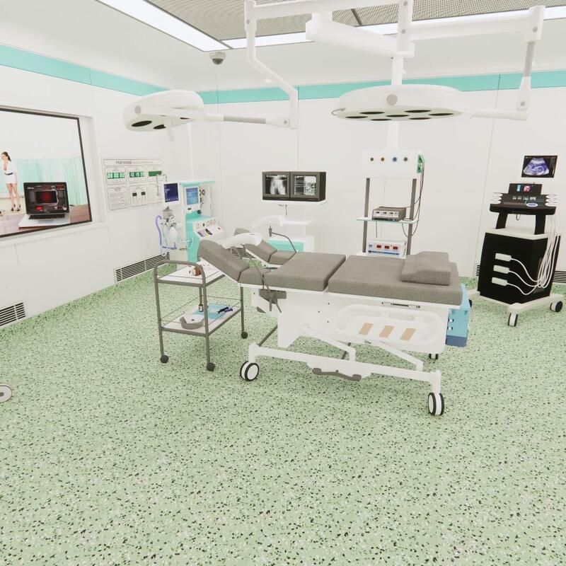 کفپوش ضد الکتریسیته ساکن ESD برای اتاق تمیز و کارگاه بدون گرد و غبار، مقاوم در برابر سایش و ضد گرد و غبار