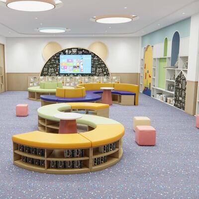 Kindergarten Anti-Slip Fall-Resistant Diamond Sand Safety Flooring